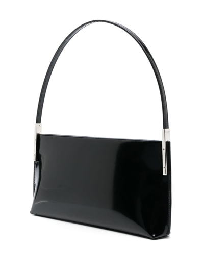 Shop Saint Laurent Suzanne Leather Shoulder Bag In Schwarz