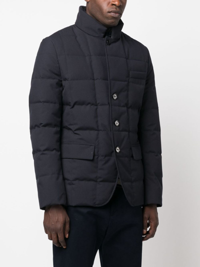 Shop Fay High-neck Quilted Padded Jacket In Blau