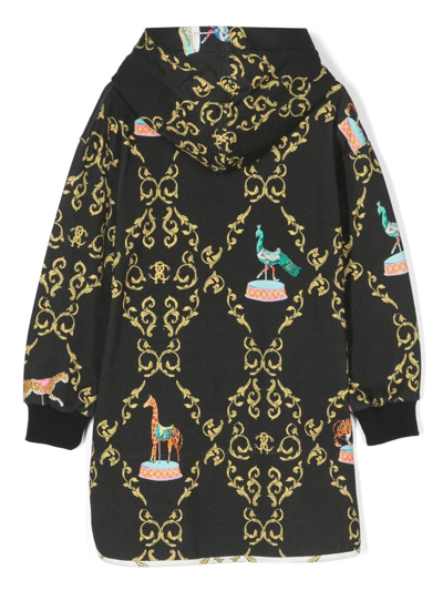 Roberto Cavalli Hoodie Mit Grafischem Print In Black