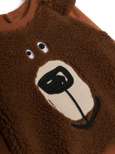 Stella Mccartney Bear-print Fleece Sweatshirt In Braun