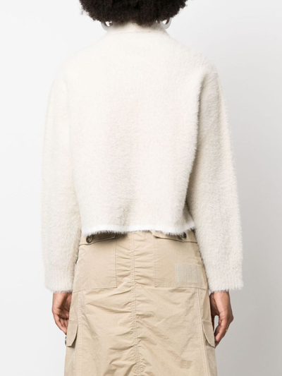 Shop Jacquemus Le Polo Neve Knitted Polo Shirt In Nude