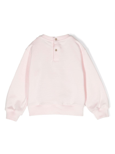 Shop Roberto Cavalli Junior Teddy Bear-print Sweatshirt In Pink