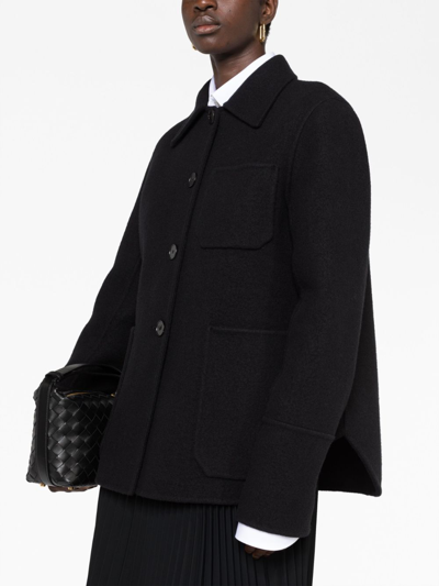 Shop Jil Sander Single-breasted Virgin-wool Jacket In Black