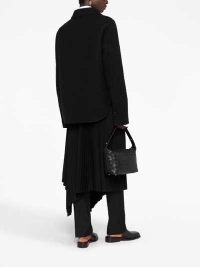 Jil Sander Button-up Wool Shirt Jacket In Black