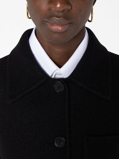 Jil Sander Button-up Wool Shirt Jacket In Black