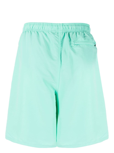 Shop Stussy Logo-print Swim Shorts In Green