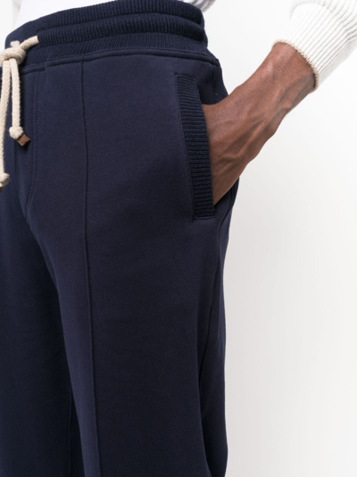 Brunello Cucinelli Drawstring Fastening Track Pants In Blau
