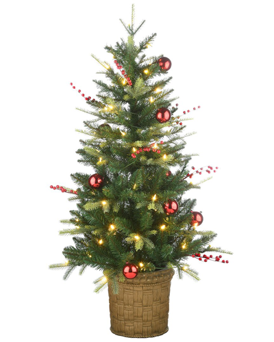 Shop First Traditions 4' Feel Real® Scotch Creek Fir Entrance Tree In Pot In Green