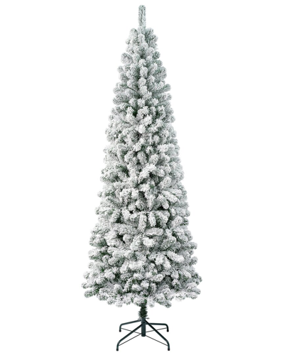 First Traditions 6ft Acacia Medium Flocked Tree In Green