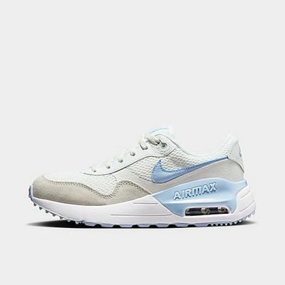 Shop Nike Big Kids' Air Max Systm Casual Shoes In Summit White/white/pure Platinum/cobalt Bliss
