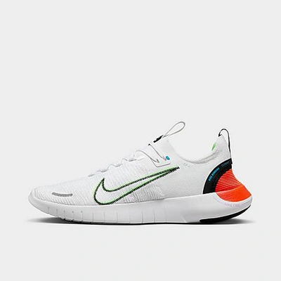 Shop Nike Men's Free Rn Next Nature Running Shoes In White/picante Red/fuchsia Dream/black