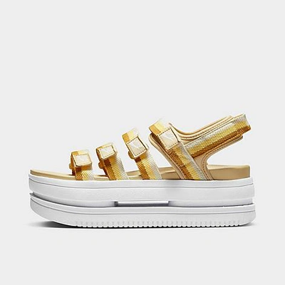 Nike Icon Classic Platform Sandal In Classic Sesame/chutney