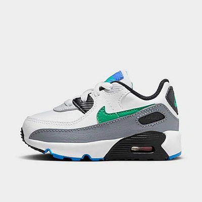 Shop Nike Kids' Toddler Air Max 90 Casual Shoes In White/pure Platinum/cool Grey/stadium Green