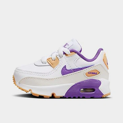 Shop Nike Kids' Toddler Air Max 90 Casual Shoes In White/phantom/citron Tint/action Grape