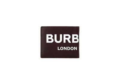 Pre-owned Burberry Ronan Bi-fold Wallet (8 Card Slots) Oxblood