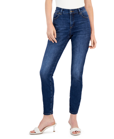 Shop Inc International Concepts Women's High-rise Skinny Jeans, Created For Macy's In Dark Indigo