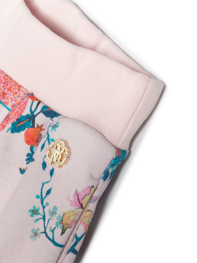 Shop Roberto Cavalli Junior Print-block Track Trousers In Pink