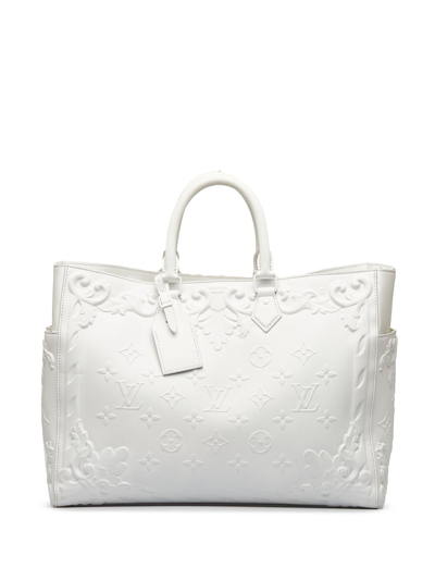 Louis Vuitton 2023 Pre-owned Ornaments Sac Plat 24H Tote Bag - White