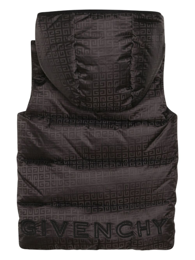 Shop Givenchy 4g Embroidered-logo Puffer Gilet In Black