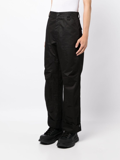 Shop Simone Rocha Panelled Straight-leg Trousers In Black