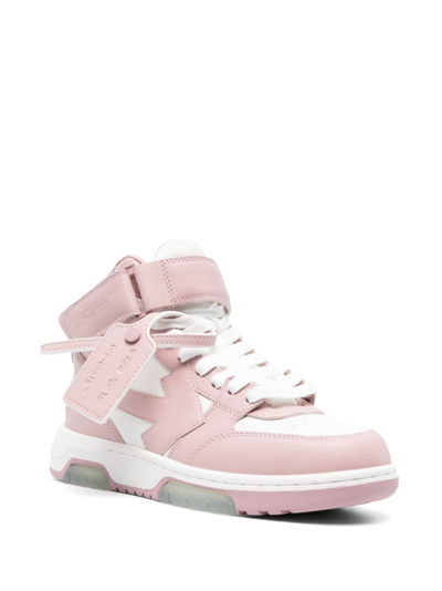 Shop Off-white Out Of Office Mid-top Sneakers In Pink