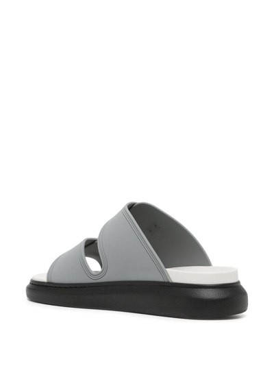 Shop Alexander Mcqueen Hybrid Double-strap Sandals In Grey