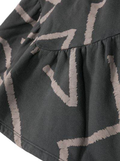 Shop Bobo Choses Graphic-print Organic Cotton Skirt In Grey