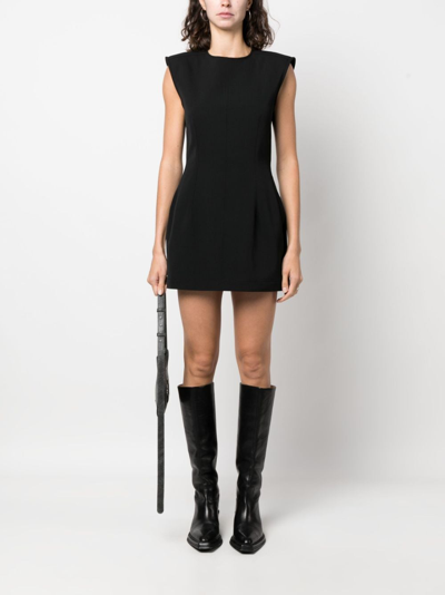 Shop Acne Studios Belt-loops Sleeveless Minidress In Black