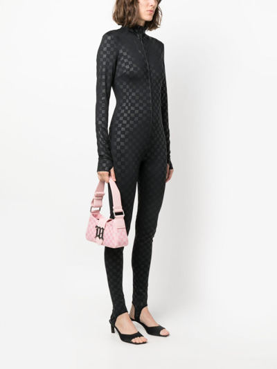 Shop Misbhv Monogram-jacquard Mini Shoulder Bag In Pink