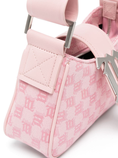 Shop Misbhv Monogram-jacquard Mini Shoulder Bag In Pink