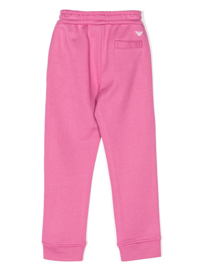 Emporio Armani Logo-print Drawstring Track Pants In Pink