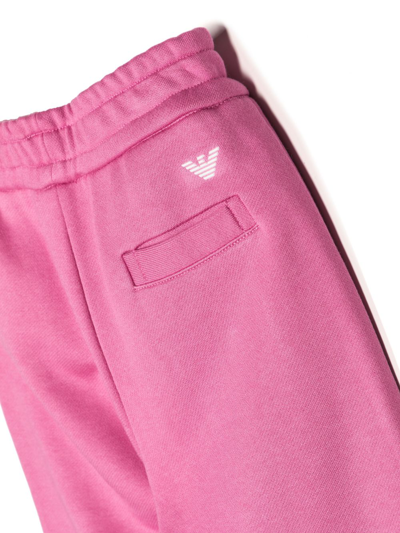 Emporio Armani Logo-print Drawstring Track Pants In Pink