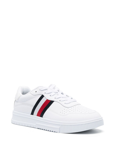 Tommy Hilfiger Supercup Lace-up Sneakers In White