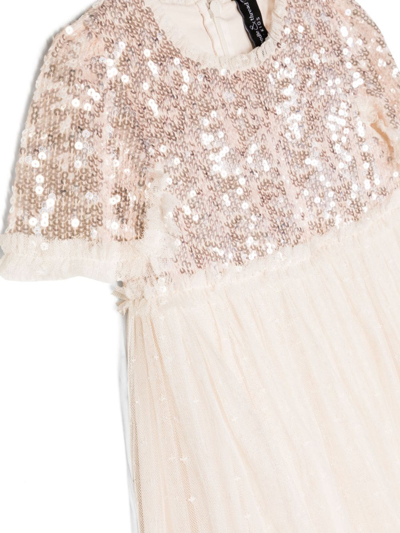 Shop Needle & Thread Sequin-embellished Short-sleeve Dress In Pink