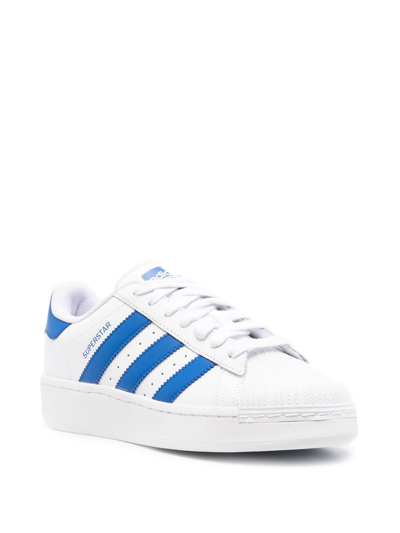 Shop Adidas Originals Superstar Xlg Lace-up Sneakers In White