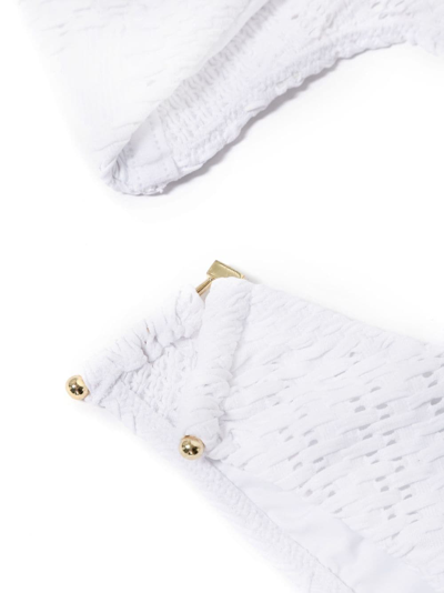 Amir Slama Woven Halterneck One-piece In White