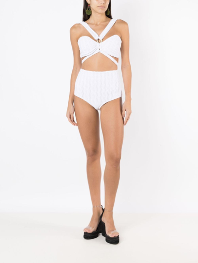 Amir Slama V-neck Stretch Bikini In White