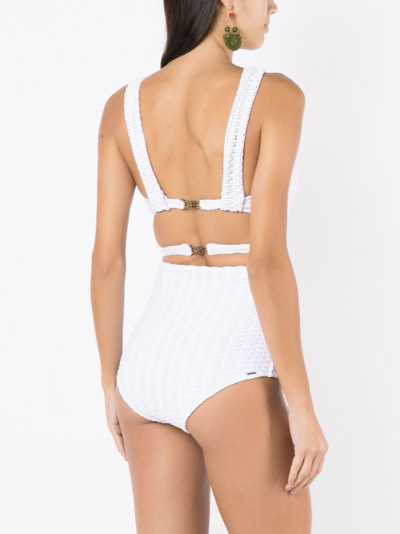 Amir Slama V-neck Stretch Bikini In White