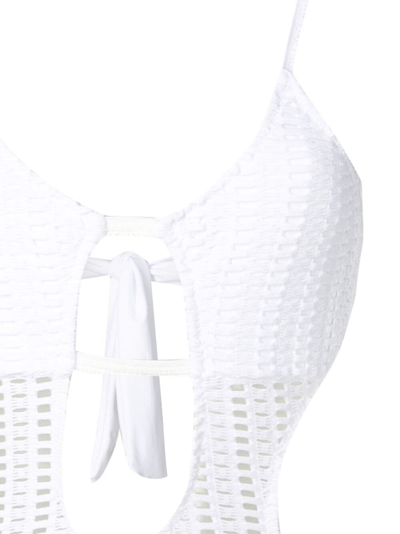 Amir Slama Open-knit Cut-out One-piece In White