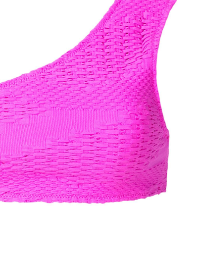 Shop Amir Slama Woven Off-shoulder Bikini Set In Pink