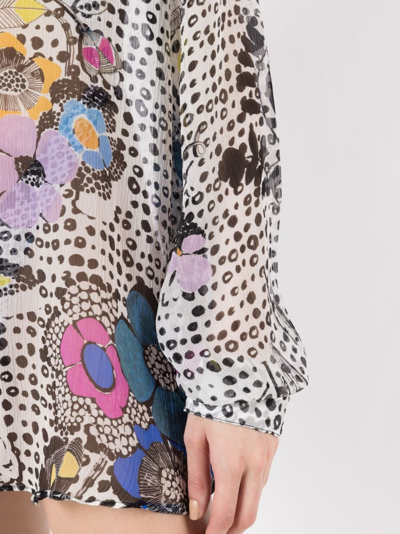 Shop Amir Slama Graphic-print Silk Shirt In Multicolour