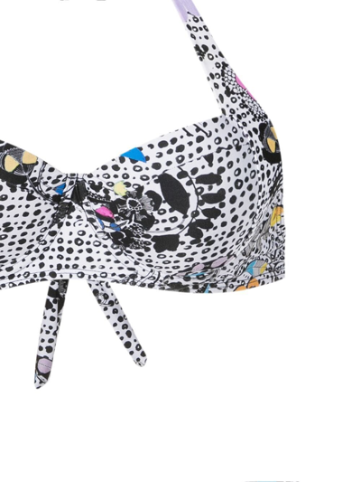 Amir Slama Floral-print Halterneck Bikini In Multicolour