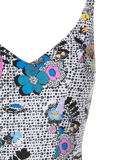Amir Slama Graphic-print Scoop-back Swimsuit In Multicolour
