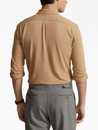 Polo Ralph Lauren Polo Pony-embroidered Cotton Shirt In Brown