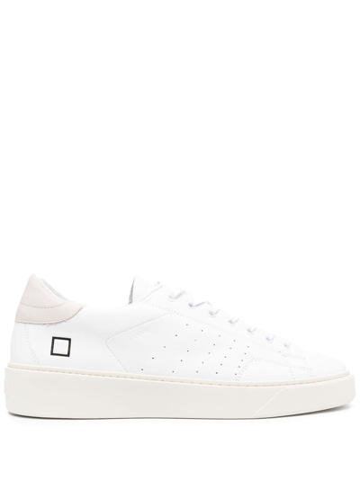 Shop Date Levante Low-top Leather Sneakers In White