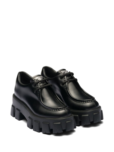 Prada Loafer Aus Weichem, Gepolstertem Nappa-leder In Black