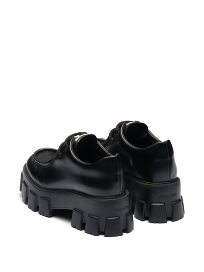 Prada Loafer Aus Weichem, Gepolstertem Nappa-leder In Black