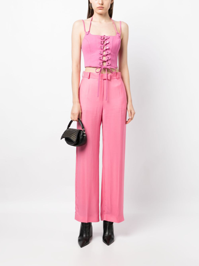 铆钉系带紧胸衣式上衣