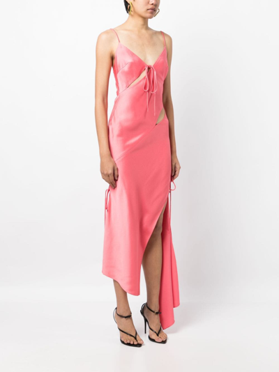 Shop Monse Cut-out Detailing Maxi Slip Dress In Pink