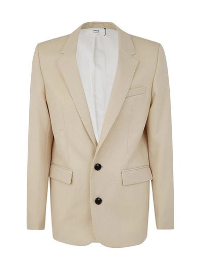 Shop Ami Alexandre Mattiussi Ami Paris Two Buttons Jacket Clothing In Nude &amp; Neutrals